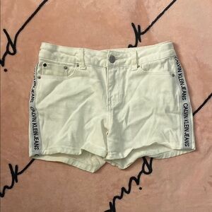 Calvin Klein Women's Off-White Jean Shorts
